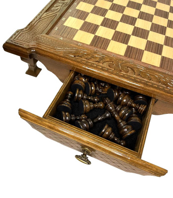 картинка Шахматы резные в ларце с ящиками 50, Haleyan от магазина Gamesdealer.ru