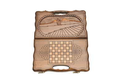 картинка Нарды резные "Арарат" с ручкой 30, Haleyan от магазина Gamesdealer.ru