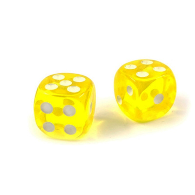 картинка Комплект костей из янтаря 11мм лимонные 2 шт от магазина Gamesdealer.ru
