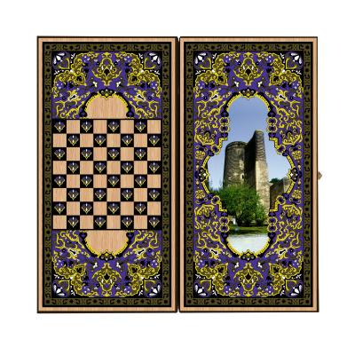 картинка Шахматы + нарды + шашки "Сирия Башня" малые от магазина Gamesdealer.ru