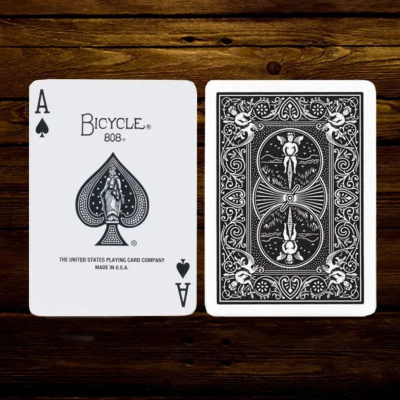 картинка Карты "Bicycle Rider Back Standard Index Grey / Black" от магазина Gamesdealer.ru