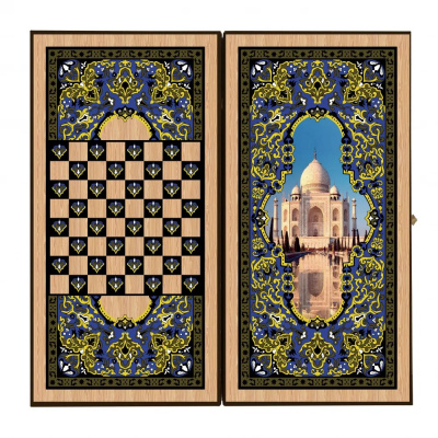 картинка Шахматы + нарды + шашки "Сирия Тадж Махал" малые от магазина Gamesdealer.ru