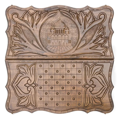 картинка Нарды резные "Храм Христа Спасителя", Petrosyan от магазина Gamesdealer.ru