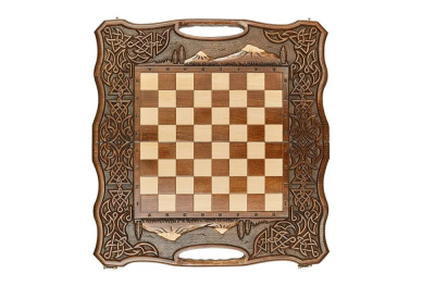 картинка Шахматы + нарды резные с Араратом 2, ручкой, Haleyan от магазина Gamesdealer.ru