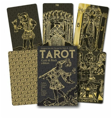 Карты Таро "Tarot Black and Gold Edition" Lo Scarabeo / Подарочный набор Таро Черное на Золотом
