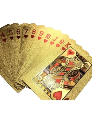 картинка Карты игральные для покера Блеск (54 шт), золотые от магазина Gamesdealer.ru