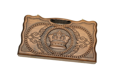 картинка Нарды резные "Корона" с ручкой 40, Haleyan от магазина Gamesdealer.ru