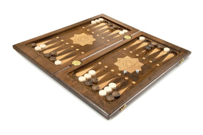 картинка Нарды резные "Золотой Узор 4" 60, Mirzoyan от магазина Gamesdealer.ru