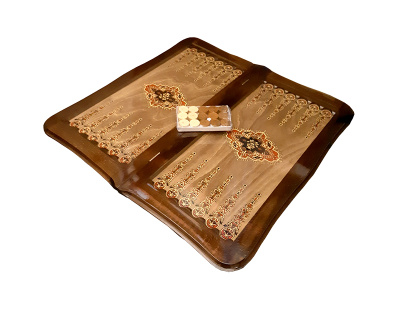 картинка Нарды Бакинские "Красный узор" в дипломате от магазина Gamesdealer.ru