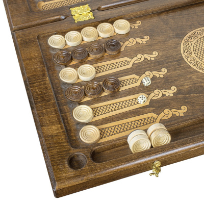 картинка Нарды резные "Гексагон 2" 60, Mkhitaryan от магазина Gamesdealer.ru