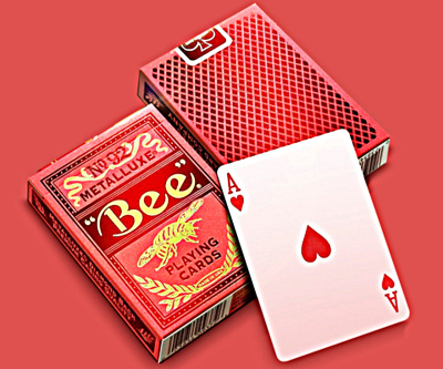 картинка Карты "Bee Metalluxe Red" от магазина Gamesdealer.ru