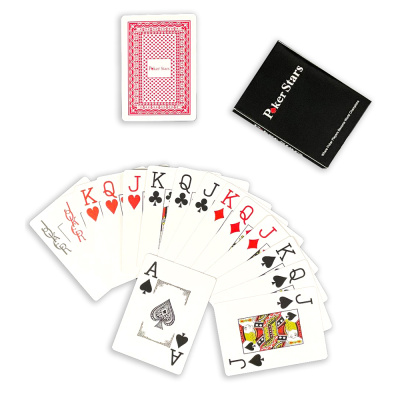 картинка Карты для покера "Poker Stars" 100% пластик, красные от магазина Gamesdealer.ru