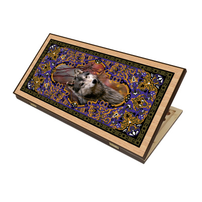 Шахматы + нарды + шашки "Сирия Волк" средние