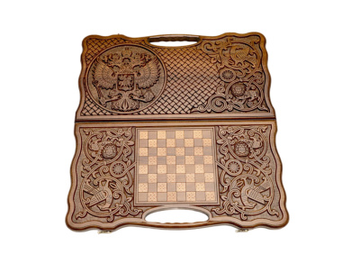 картинка Нарды резные "Герб РФ", Haleyan от магазина Gamesdealer.ru