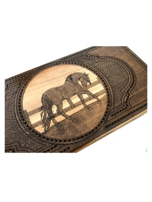 картинка Нарды резные "Лошадь 2" 60, Zakaryan от магазина Gamesdealer.ru